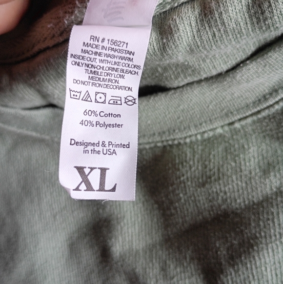 You Are Enough Embroidered Sage Green Crewneck Sweatshirt XL Positive Quote - Picture 8 of 8